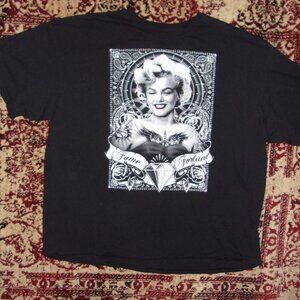 marilyn monroe  size 3x 3 x mens graphic tee shirt black